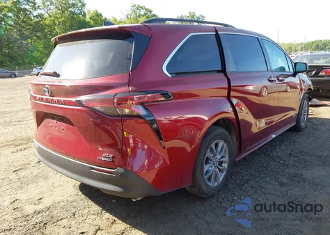 2021 Toyota Sienna Xle из США, поврежденный, VIN 5TDJSKFCXMS014664
